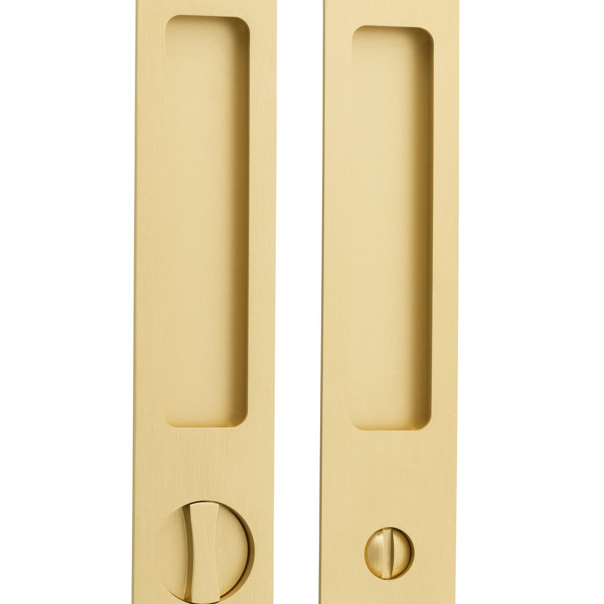17181P - Rectangular Sliding Door Pull Privacy Kit with Privacy Turn - Brushed Gold PVD - Privacy