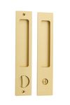 17181P - Rectangular Sliding Door Pull Privacy Kit with Privacy Turn - Brushed Gold PVD - Privacy