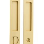 17181P - Rectangular Sliding Door Pull Privacy Kit with Privacy Turn - Brushed Gold PVD - Privacy