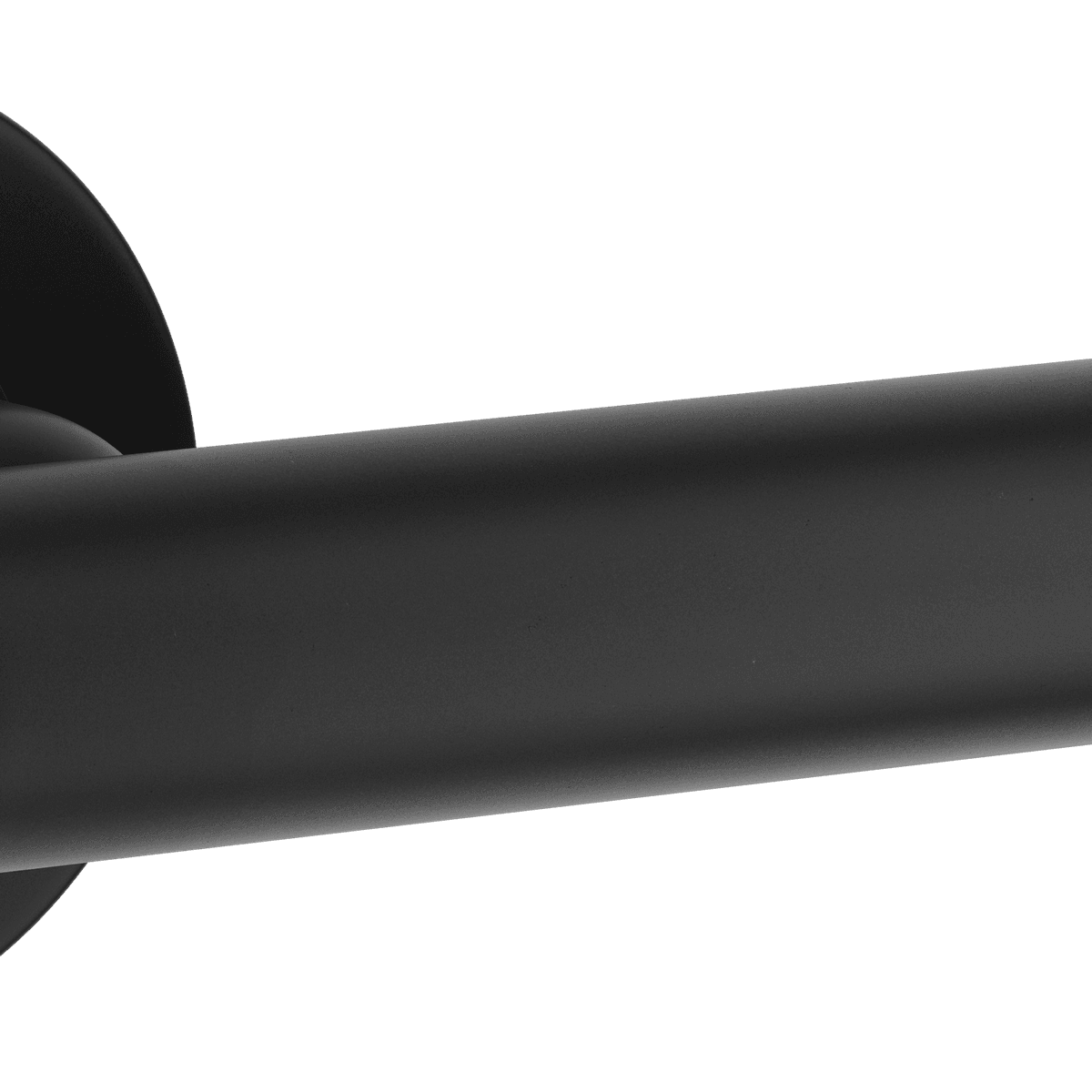 24003KIBPRIV60 - Puerto Lever - Round Rose (Inbuilt Privacy) - Matt Black - Privacy