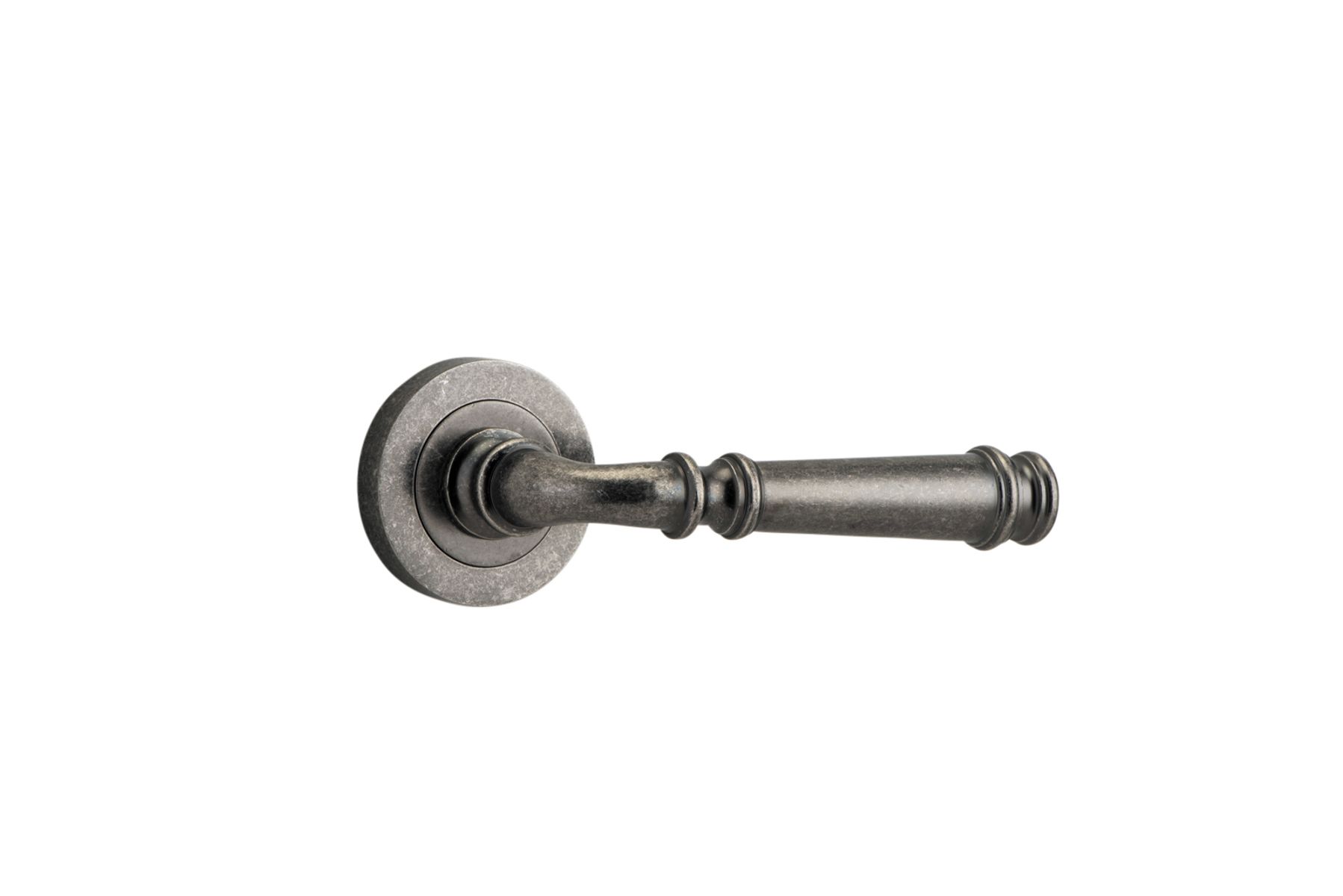 0317 - Verona Lever - Round Rose - Distressed Nickel - Passage