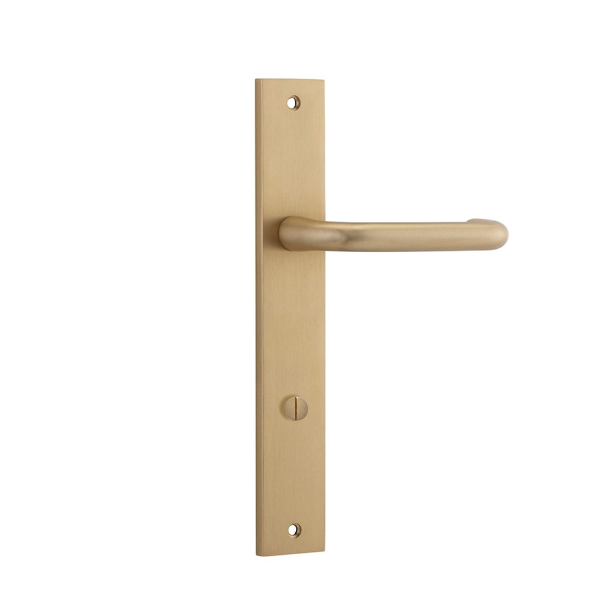 15344P85 - Oslo Lever - Rectangular Backplate - Brushed Brass - Privacy