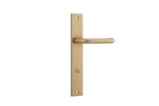 15344P85 - Oslo Lever - Rectangular Backplate - Brushed Brass - Privacy