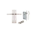14200KENTR60KT - Sarlat Lever - Rectangular Backplate Entrance Kit with High Security Lock - Polished Nickel - Entrance
