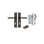 10794KENTR60KK - Berlin Lever - Chamfered Backplate Entrance Kit with High Security Lock - Signature Brass - Entrance