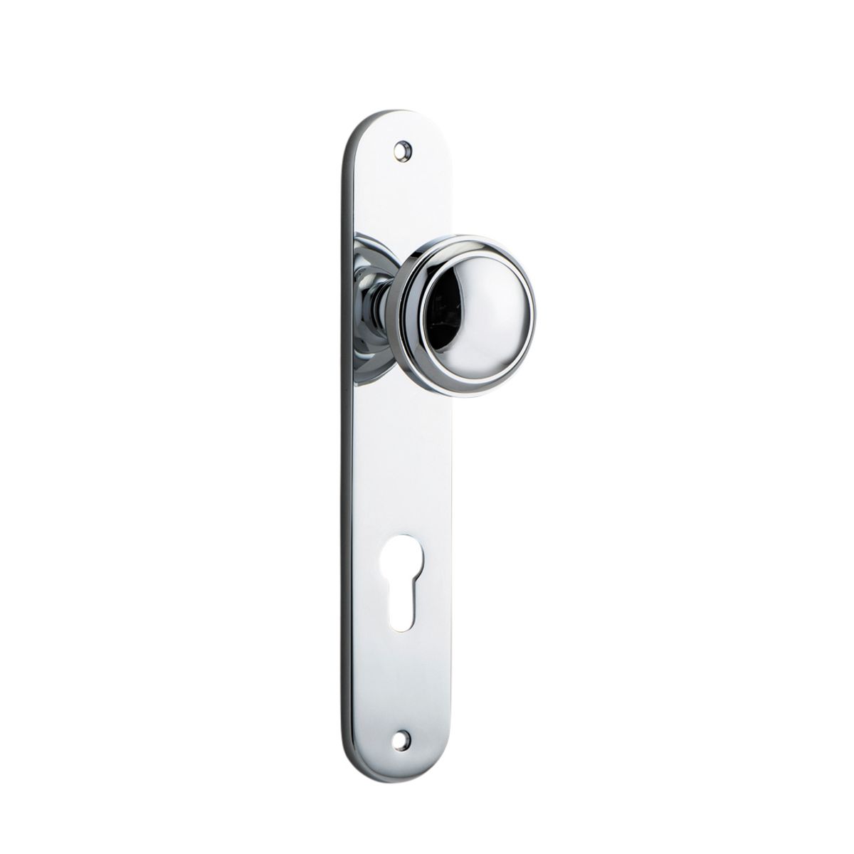 11832E85 - Paddington Knob - Oval Backplate - Polished Chrome - Entrance