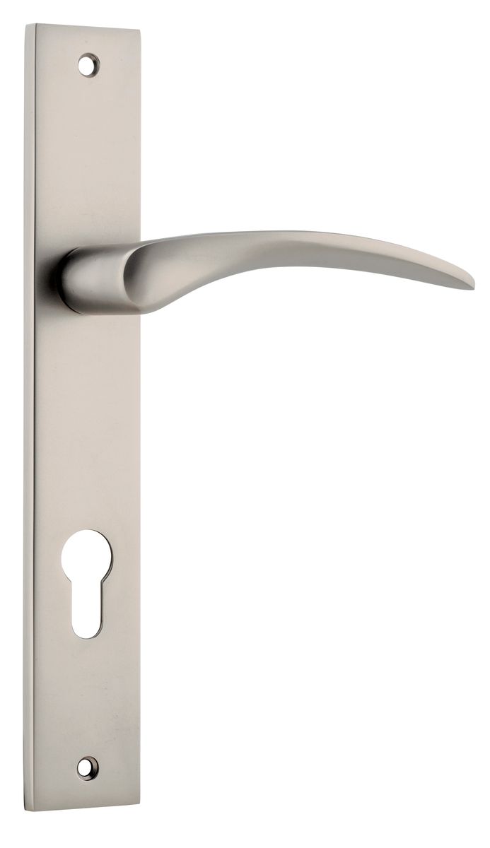 14704E85 - Oxford Lever - Rectangular Backplate - Satin Nickel - Entrance
