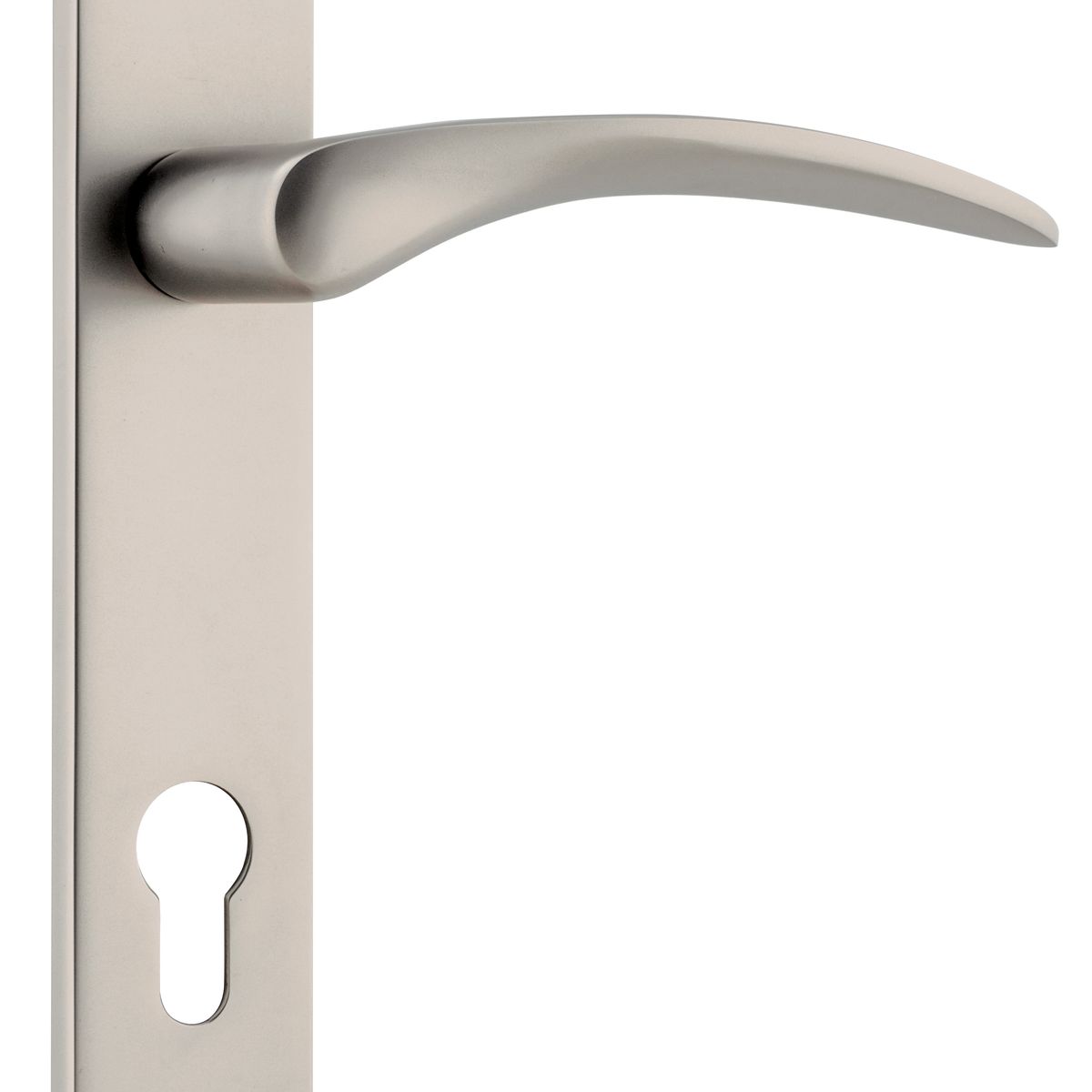 14704E85 - Oxford Lever - Rectangular Backplate - Satin Nickel - Entrance