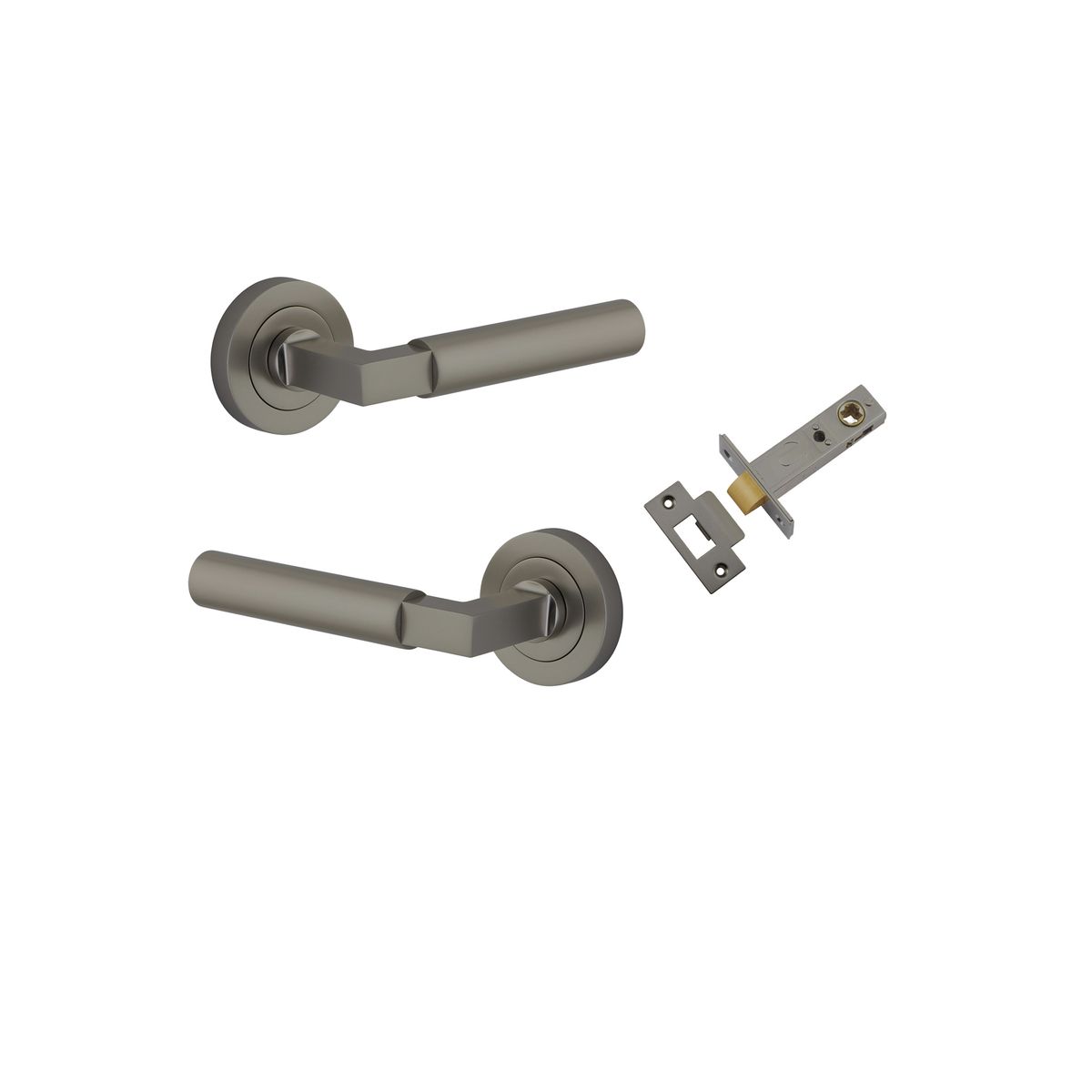 16872KPASS60 - Berlin Lever - Round Rose Passage Kit - Graphite PVD - Passage