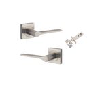 0439KPASS60 - Como Lever - Square Rose Passage Kit - Satin Nickel - Passage