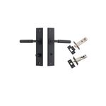 12796KPRIV60 - Brunswick Lever - Chamfered Backplate Privacy Kit - Matt Black - Privacy