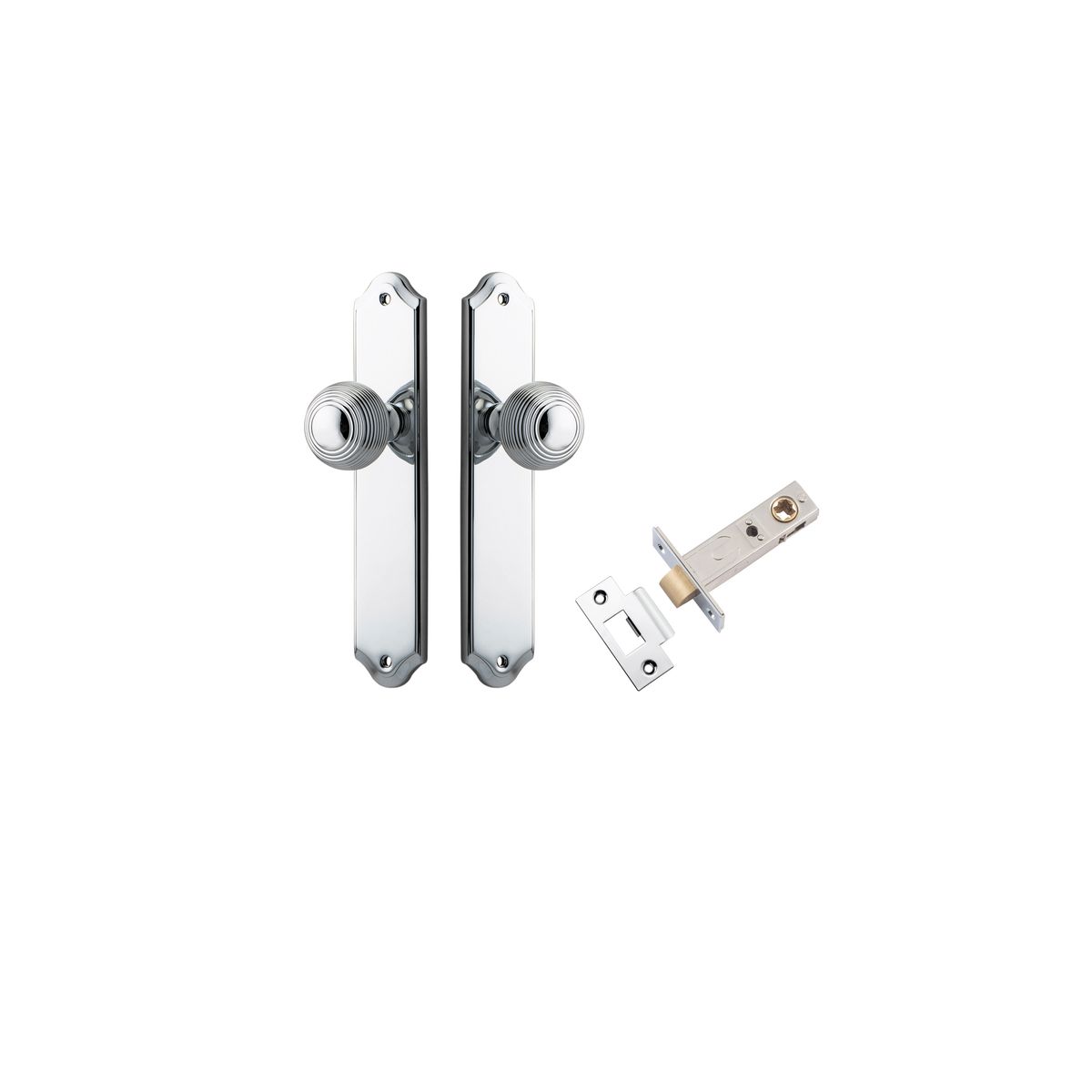 11830KPASS60 - Guildford Knob - Shouldered Backplate Passage Kit - Polished Chrome - Passage