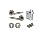 16874KENTR60KK - Baltimore Lever - Round Rose Entrance Kit with Separate High Security Lock - Graphite PVD - Entrance