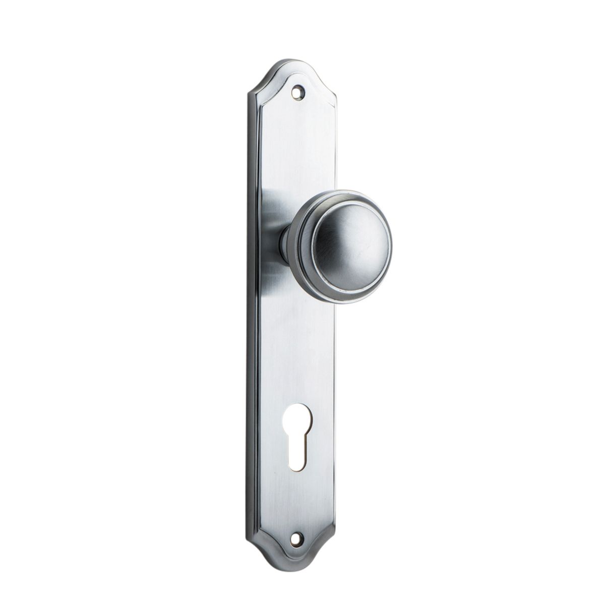 12326E85 - Paddington Knob - Shouldered Backplate - Brushed Chrome - Entrance
