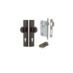 10840KENTR60KK - Cambridge Knob - Stepped Backplate Entrance Kit with High Security Lock - Signature Brass - Entrance