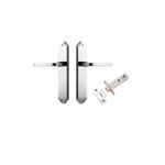 11720KPASS60 - Annecy Lever - Shouldered Backplate Passage Kit - Polished Chrome - Passage