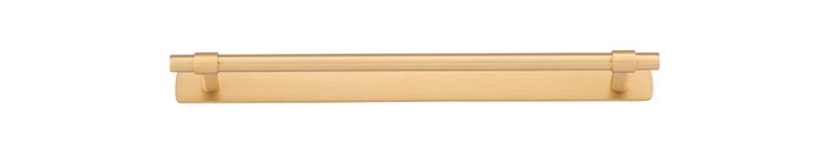 21026B - Helsinki Cabinet Pull with Backplate - CTC256mm - Brushed Brass