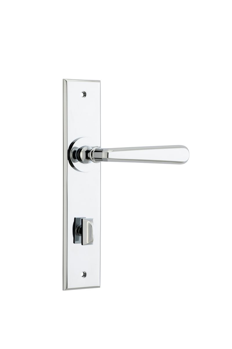 11880P85 - Copenhagen Lever - Chamfered Backplate - Polished Chrome - Privacy