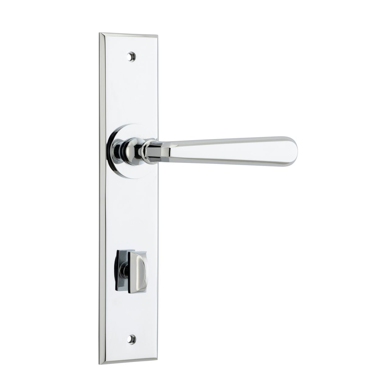 11880P85 - Copenhagen Lever - Chamfered Backplate - Polished Chrome - Privacy