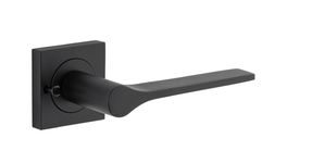 0433KIBPRIV60 - Como Lever - Square Rose Privacy Kit (Inbuilt Privacy) - Matt Black - Privacy