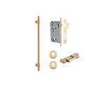 20707KENTR60KT - Helsinki Pull Handle - 450mm Entrance Kit with Separate High Security Lock - Brushed Brass - Entrance