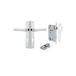11896KENTR60KK - Helsinki Lever - Rectangular Backplate Entrance Kit with High Security Lock - Polished Chrome - Entrance