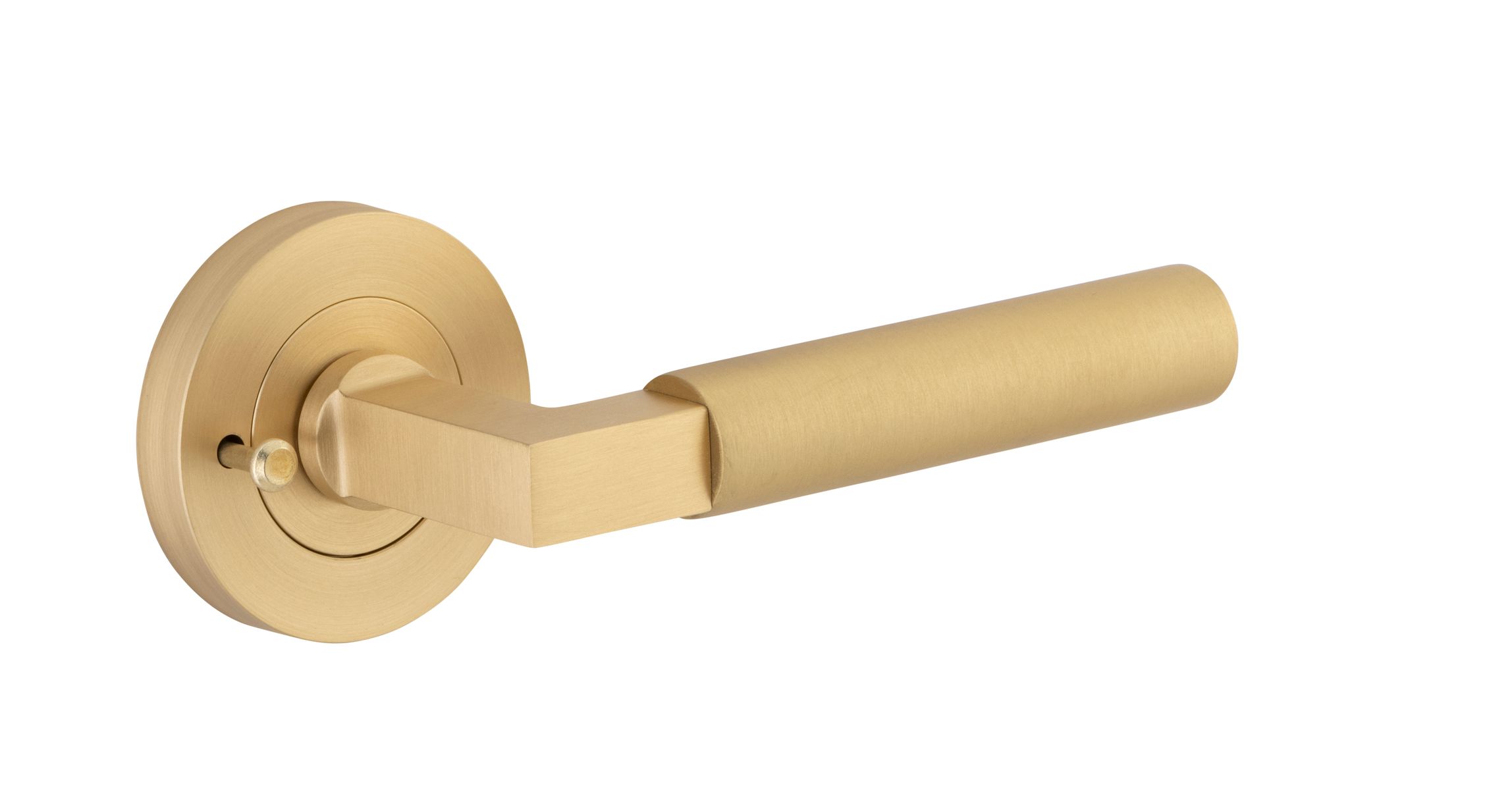 0453KIBPRIV60 - Berlin Lever - Round Rose Privacy Kit (Inbuilt Privacy) - Brushed Brass - Privacy