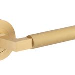 0453KIBPRIV60 - Berlin Lever - Round Rose Privacy Kit (Inbuilt Privacy) - Brushed Brass - Privacy