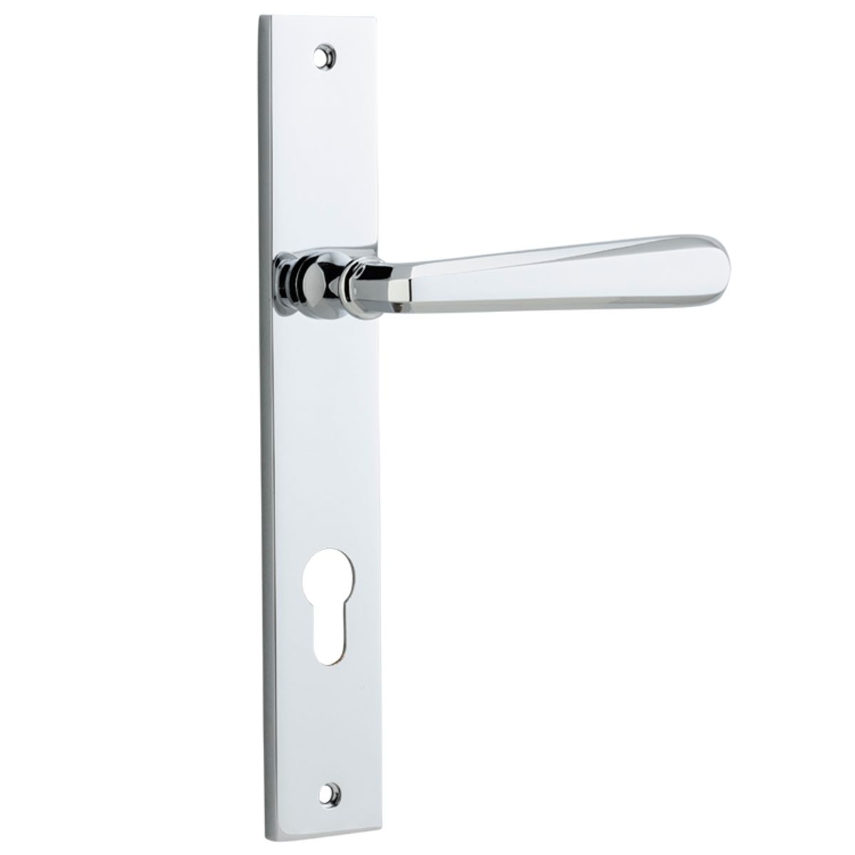 11872E85 - Copenhagen Lever - Rectangular Backplate - Polished Chrome - Entrance