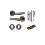 20771KENTR60KT - Osaka Lever - Round Rose Entrance Kit with Separate High Security Lock - Signature Brass - Entrance