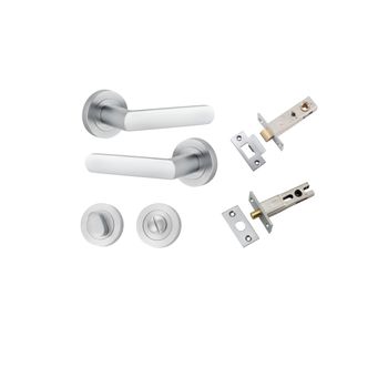 Osaka Lever - Round Rose Privacy Kit with Separate Privacy Turn