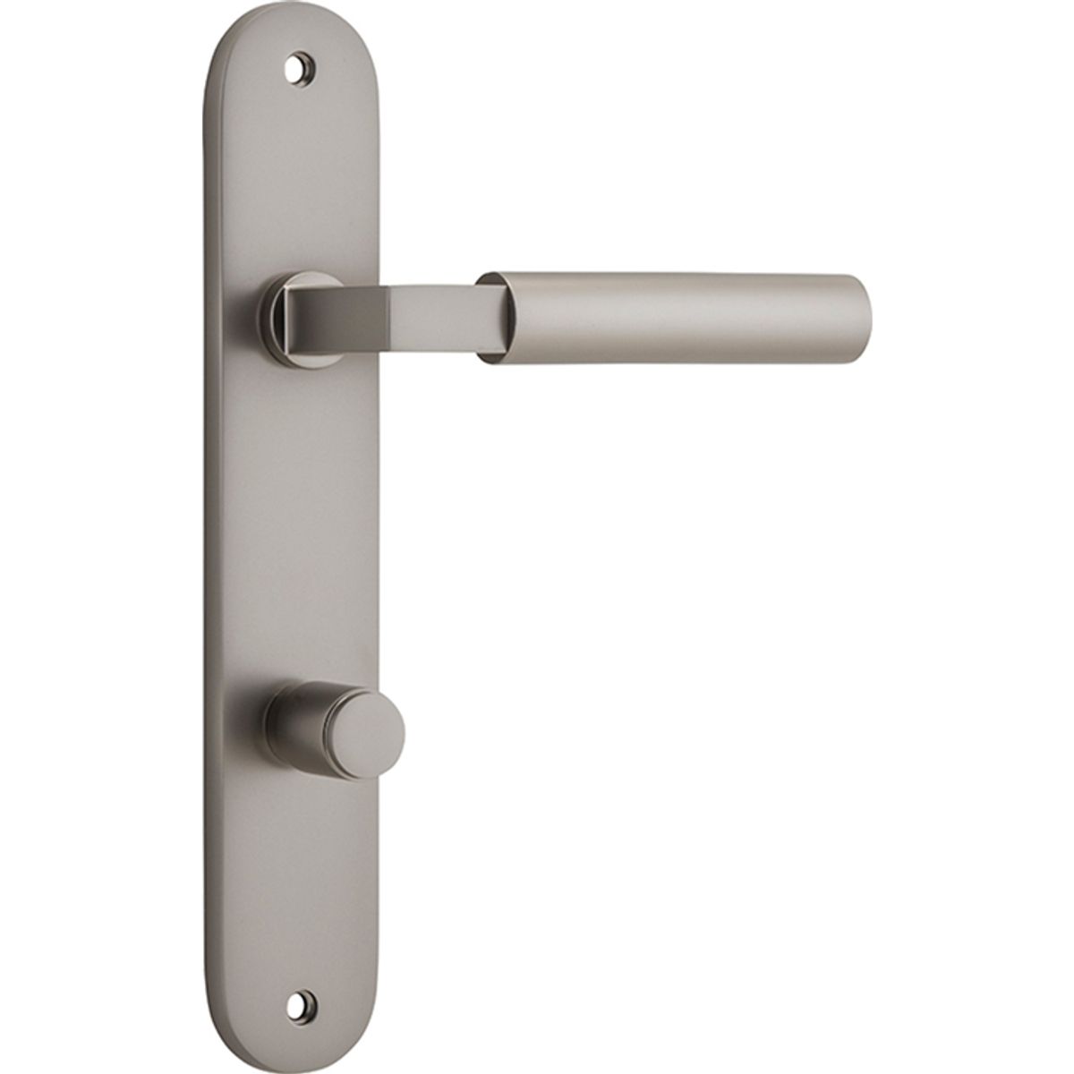 14766P85 - Berlin Lever - Oval Backplate - Satin Nickel - Privacy