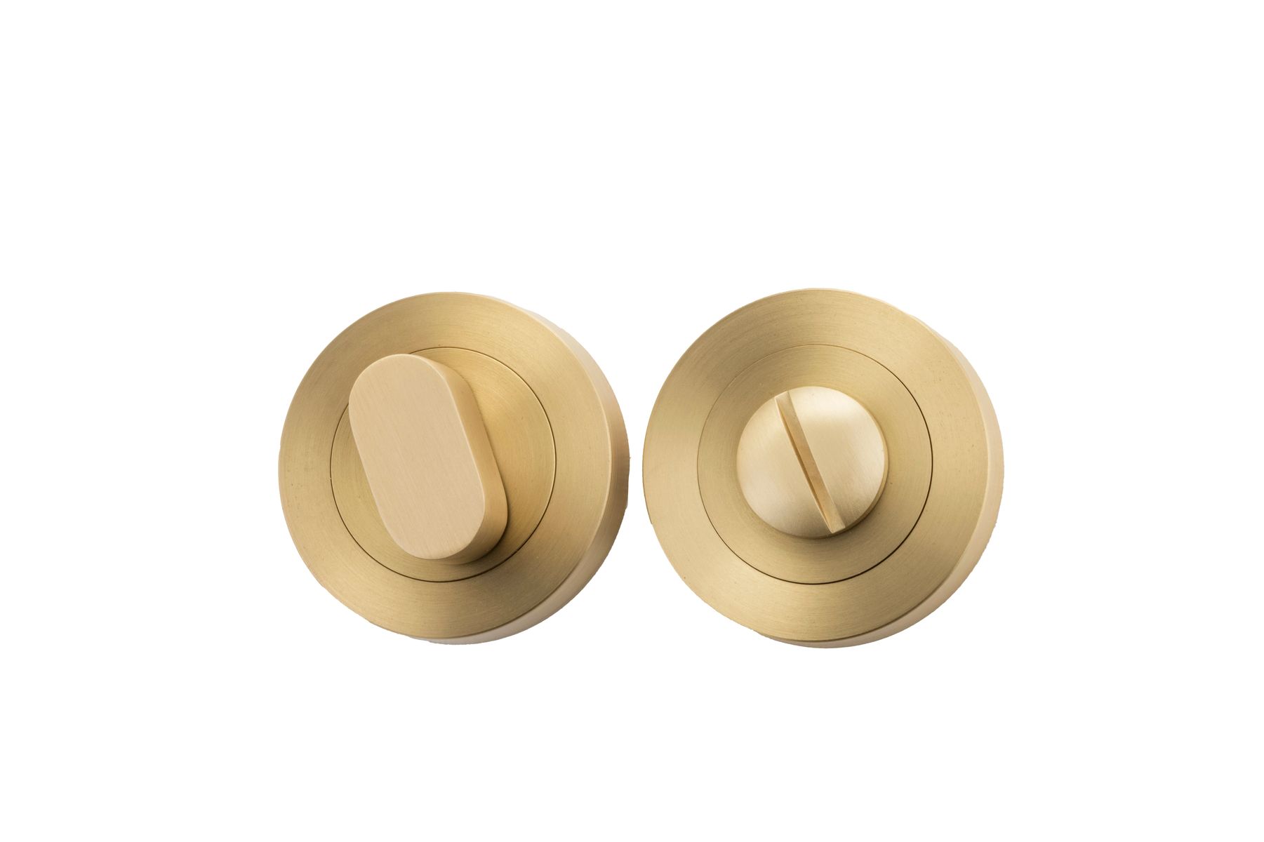17121 - Privacy Turn - Round - Brushed Gold PVD