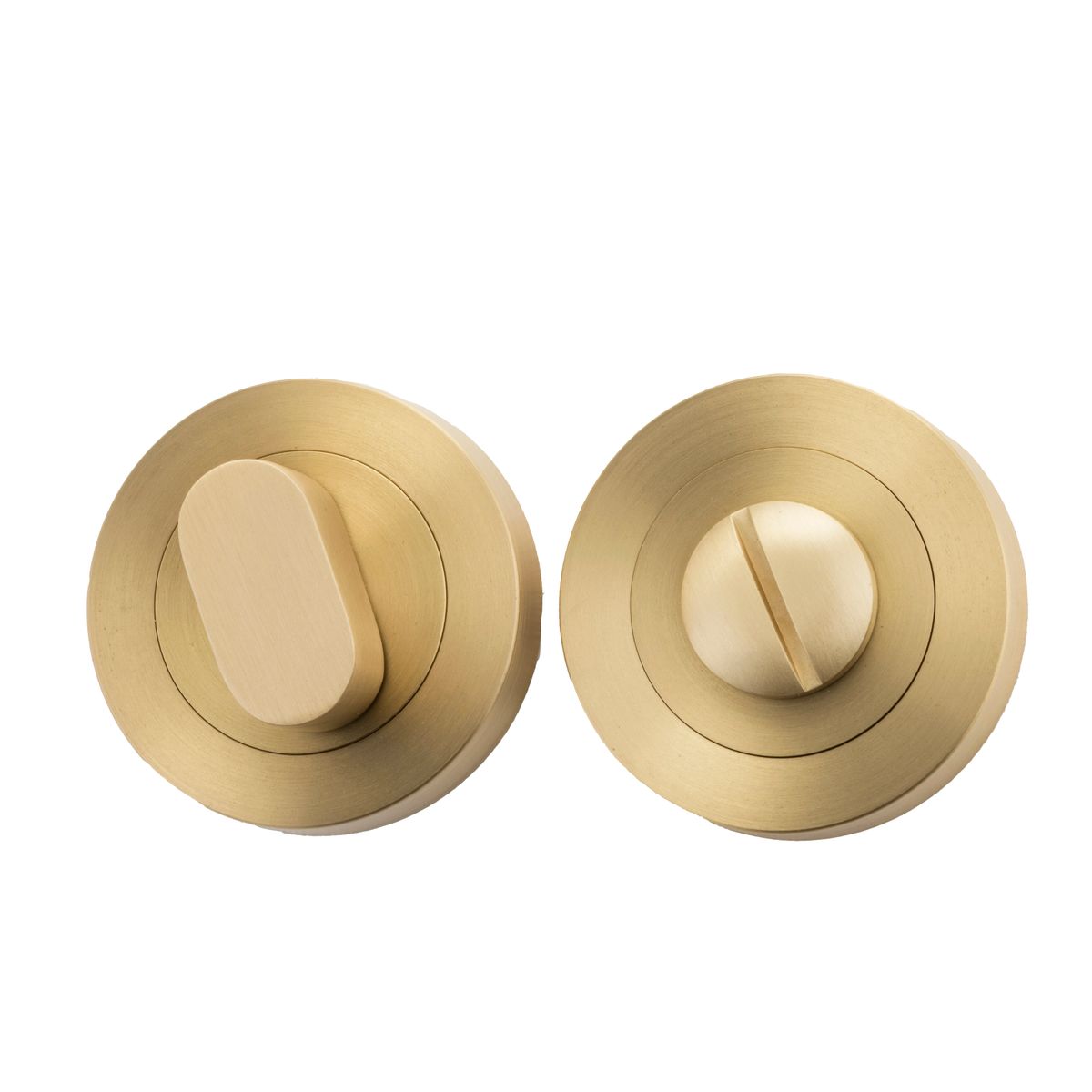 17121 - Privacy Turn - Round - Brushed Gold PVD