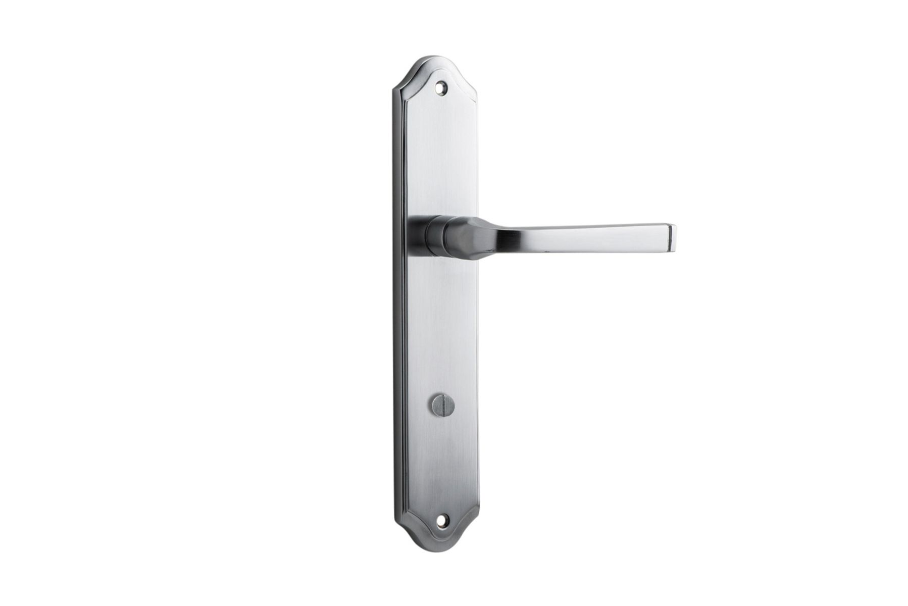 12220P85 - Annecy Lever - Shouldered Backplate - Brushed Chrome - Privacy
