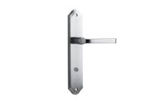 12220P85 - Annecy Lever - Shouldered Backplate - Brushed Chrome - Privacy