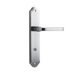 12220P85 - Annecy Lever - Shouldered Backplate - Brushed Chrome - Privacy