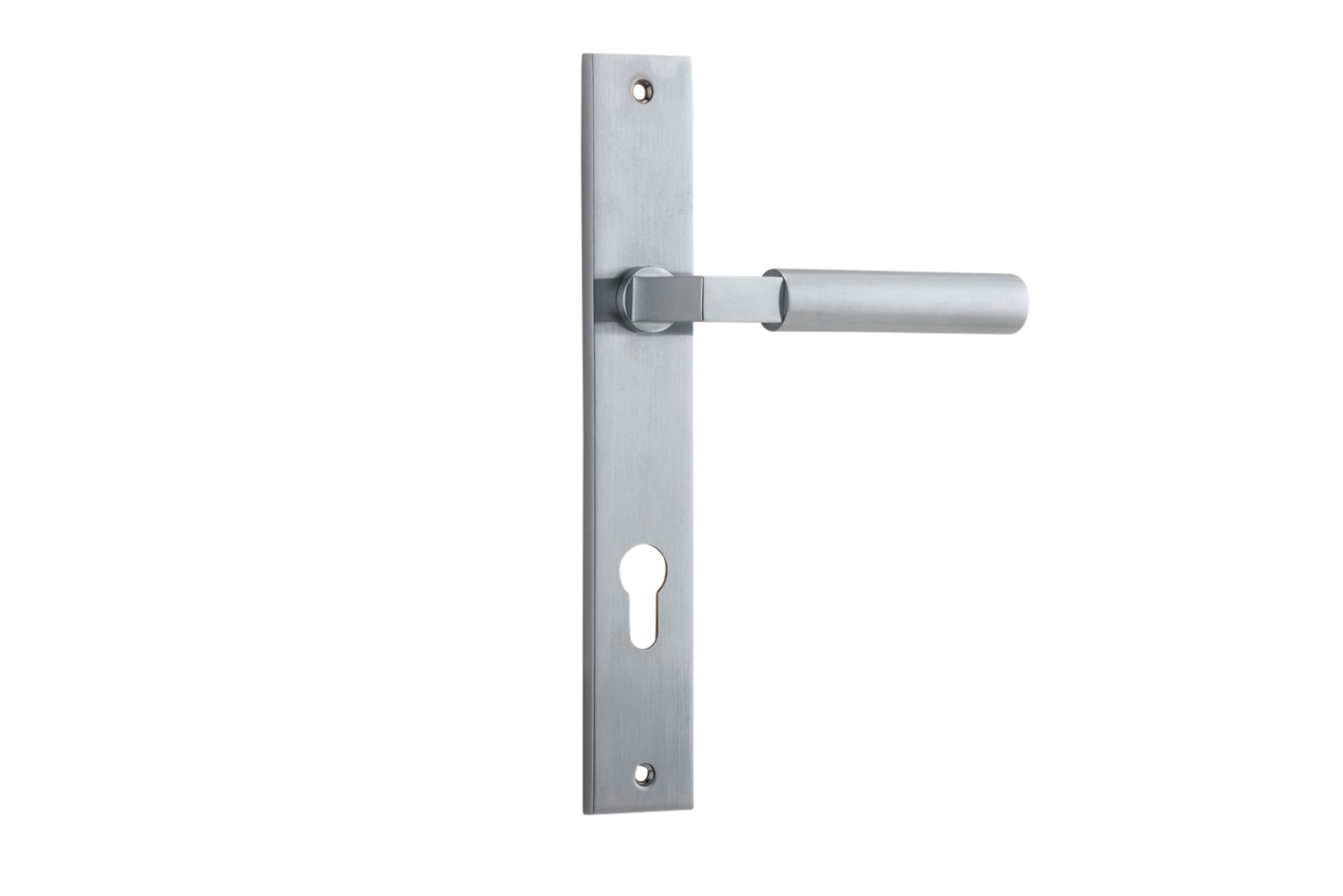 12250E85 - Berlin Lever - Rectangular Backplate - Brushed Chrome - Entrance