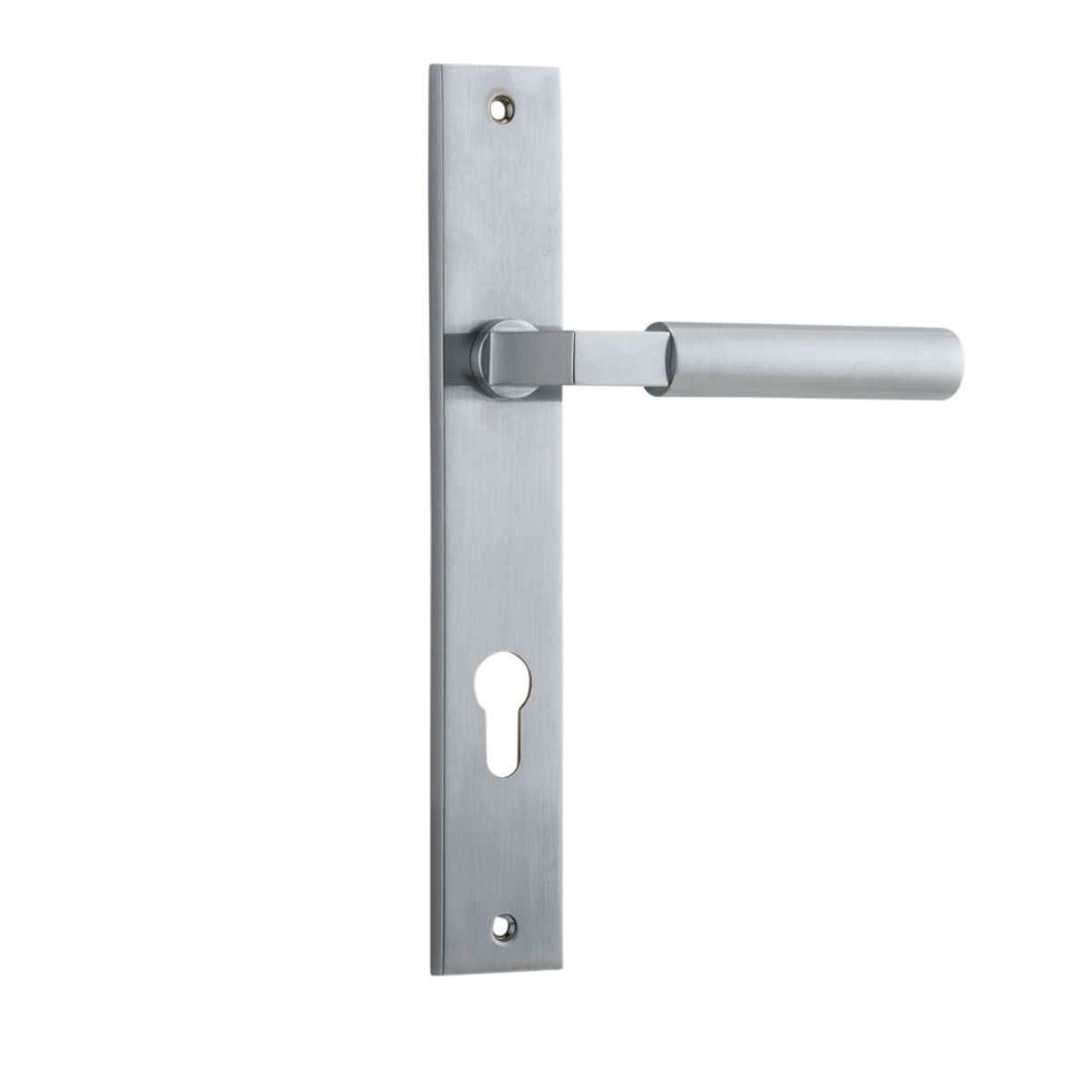 12250E85 - Berlin Lever - Rectangular Backplate - Brushed Chrome - Entrance