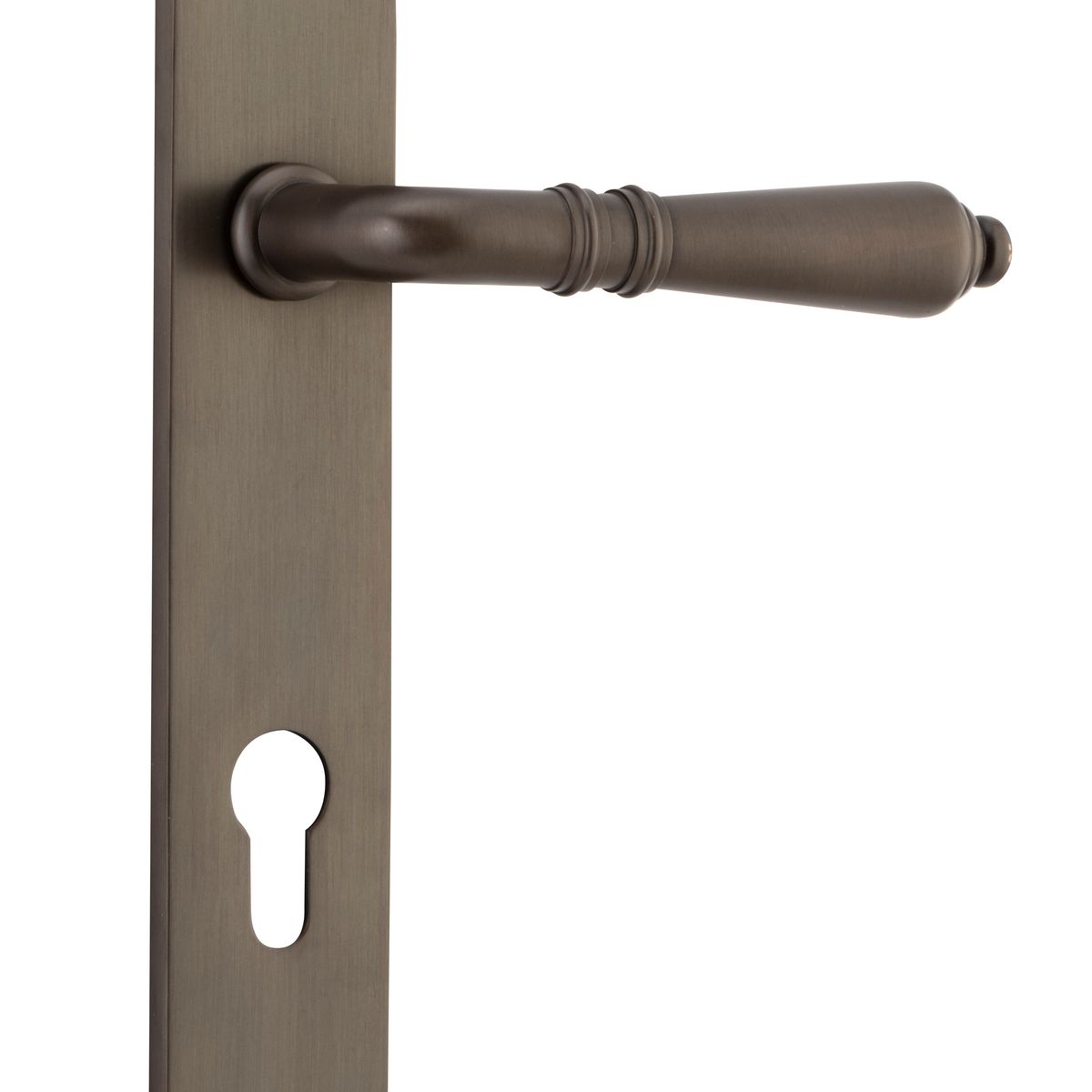 10724E85 - Sarlat Lever - Oval Backplate - Signature Brass - Entrance