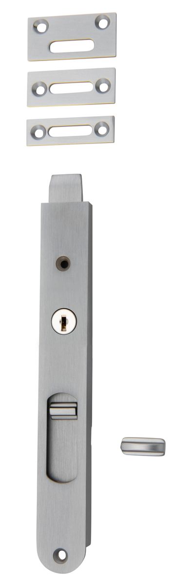 20384 - Locking Flush Bolt - 200mm - Brushed Chrome