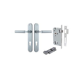 Berlin Lever - Oval Backplate Entrance Kit with High Security Lock