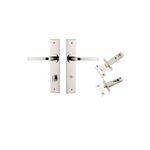 14288KPRIV60 - Annecy Lever - Chamfered Backplate Privacy Kit with Privacy Turn - Polished Nickel - Privacy