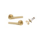 16626KPASS60 - Helsinki Lever - Round Rose Passage Kit - Brushed Gold PVD - Passage