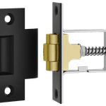 21854 - Roller Latch with Face Plate and Striker - Matt Black