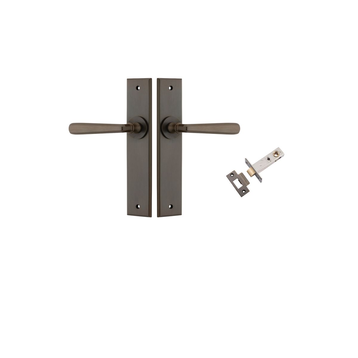 10880KPASS60 - Copenhagen Lever - Chamfered Backplate Passage Kit - Signature Brass - Passage