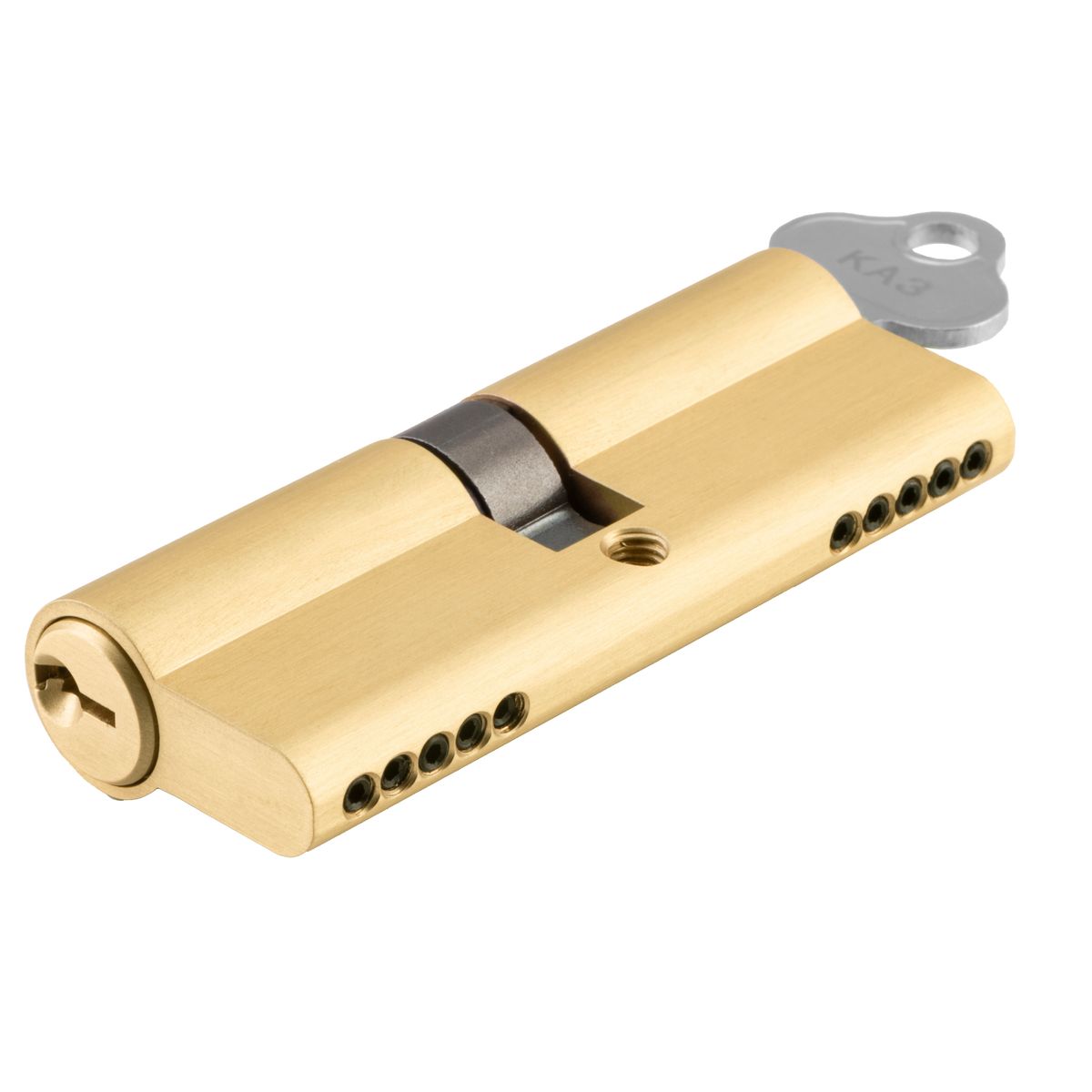 21649 - Euro Cylinder Dual Function 5 Pin - Brushed Gold PVD - Entrance