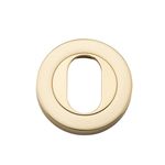 20060 - Oval Escutcheon -  Round - Polished Brass