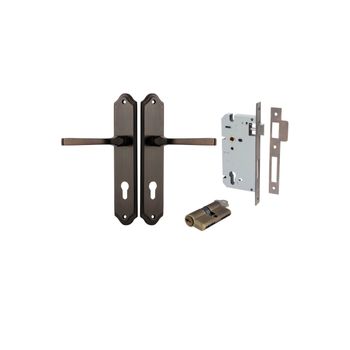 Annecy Lever - Shouldered Backplate Entrance Kit with High Security Lock