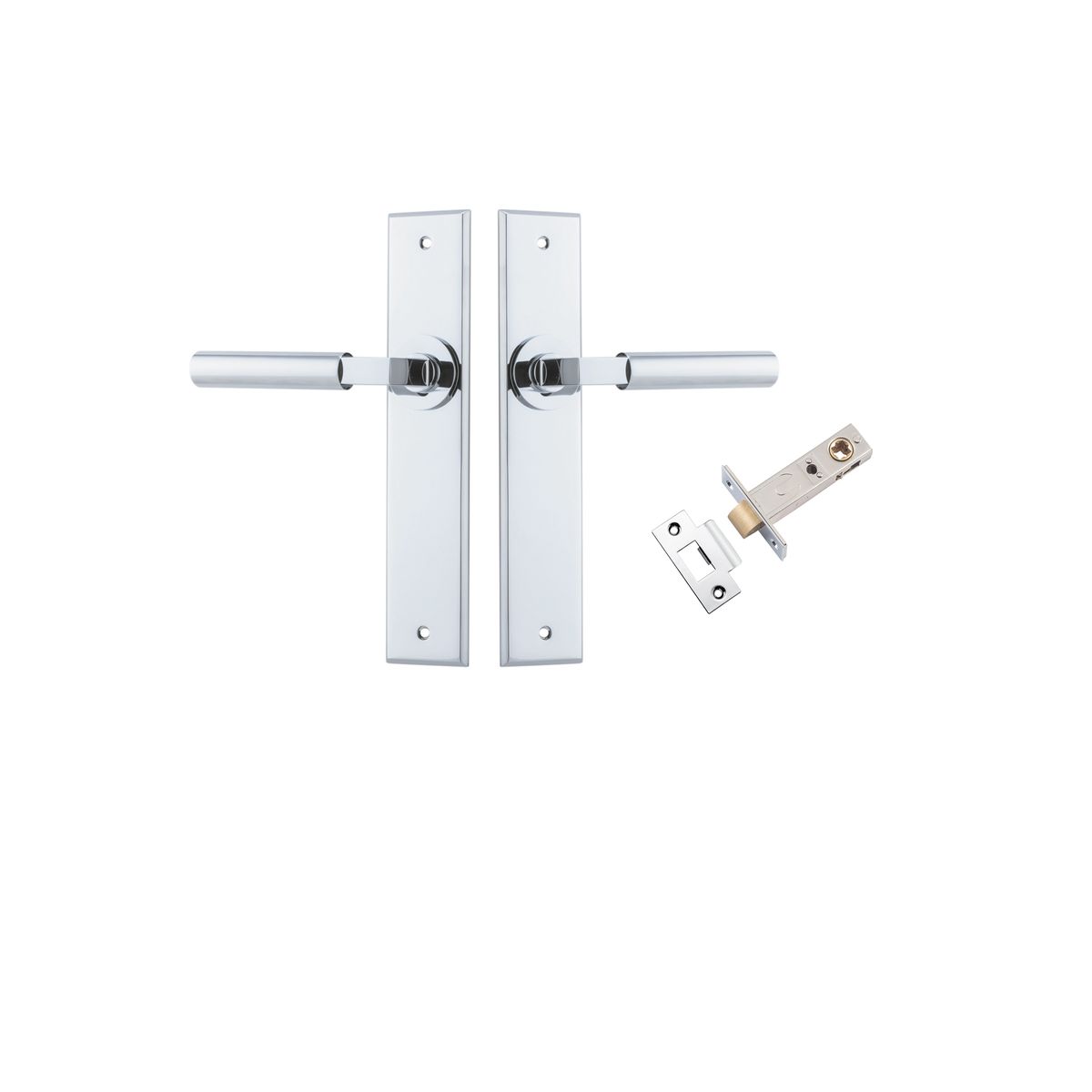 11794KPASS60 - Berlin Lever - Chamfered Backplate Passage Kit - Polished Chrome - Passage